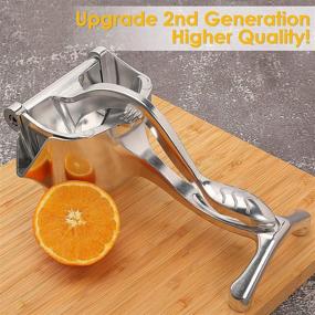 img 3 attached to 🍊 Aluminum Citrus Juicer Hand Press - Manual Orange Juice Squeezer for High Juice Yield - Lemon Lime Squeezer Handheld - Ideal for Pomegranate, Watermelon, Grapefruit - Includes Filter Bag