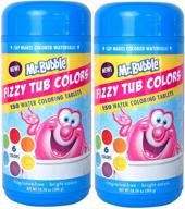 🛁 mr. bubble fizzy tub colors: assorted bathwater colors, 150 ct - 2 pack logo