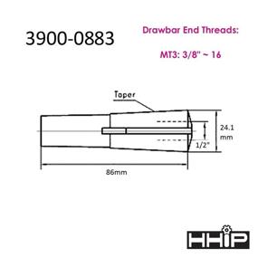 img 2 attached to HHIP 3900 0883 Mt3 Round Collet