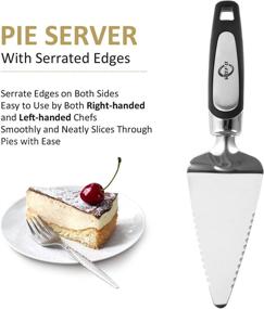 img 3 attached to 🍰 Efficient and Durable VOFO Flatware Pie Server: Stainless Steel Cake Pizza Cutter Tart Dessert Slicer (Black)