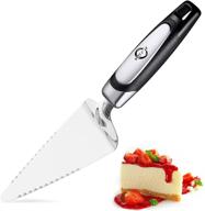 🍰 efficient and durable vofo flatware pie server: stainless steel cake pizza cutter tart dessert slicer (black) logo