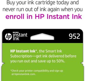 img 1 attached to 🖨️ Original HP 952 Ink Cartridges (4-pack) for HP OfficeJet Pro Series - Black, Cyan, Magenta, Yellow | X4E07AN, Instant Ink Eligible