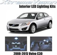 🚗 volvo c30 2008-2015 xtremevision led комплект интерьера (8 штук) – прохладно-белый + инструмент для установки. логотип