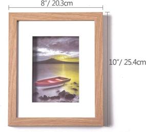 img 1 attached to 🖼️ Muzilife 8x10 Oak Shadow Box Frame: Elegant Display Case for 3D Pictures with Glass Cover – Perfect for Wall-Hanging or Free-Standing Showcase