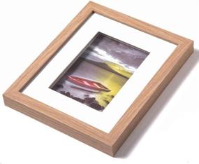 img 3 attached to 🖼️ Muzilife 8x10 Oak Shadow Box Frame: Elegant Display Case for 3D Pictures with Glass Cover – Perfect for Wall-Hanging or Free-Standing Showcase