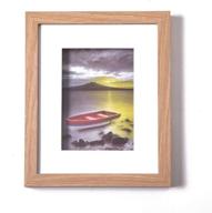 🖼️ muzilife 8x10 oak shadow box frame: elegant display case for 3d pictures with glass cover – perfect for wall-hanging or free-standing showcase логотип