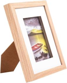 img 2 attached to 🖼️ Muzilife 8x10 Oak Shadow Box Frame: Elegant Display Case for 3D Pictures with Glass Cover – Perfect for Wall-Hanging or Free-Standing Showcase