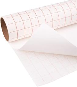 img 3 attached to 🧾 Angel Crafts Red Grid Craft Transfer Tape: Self Adhesive Roll for Vinyl Application - Compatible with Cricut & Silhouette Cameo - 12 Inch by 8 Feet, White