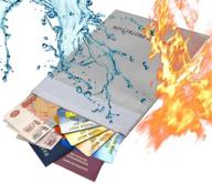 fireproof non itchy resistant waterproof documents logo