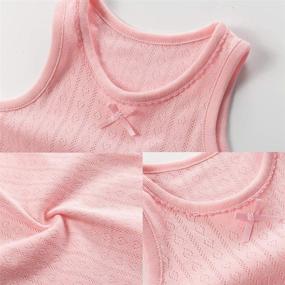 img 3 attached to Cotton Undershirts Camisole Sleeveless T Shirt Girls' Clothing in Tops, Tees & Blouses