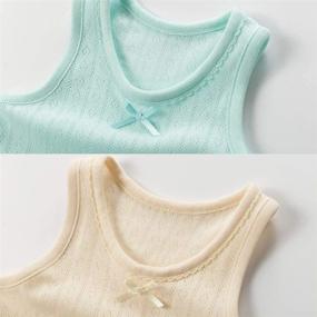 img 2 attached to Cotton Undershirts Camisole Sleeveless T Shirt Girls' Clothing in Tops, Tees & Blouses