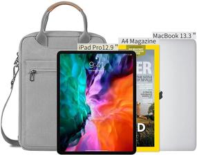 img 1 attached to 🎒 WIWU Tablet Bag - Stylish Laptop Shoulder Bag for MacBook Pro 13 Inch 2020 | Perfect Carrying Case for Business, Office, and School | Ideal for Women, Men, and Kids