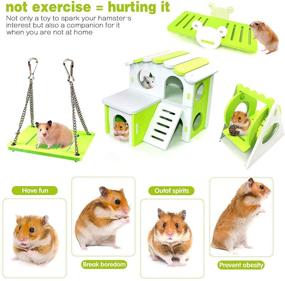 img 2 attached to Hamster Wooden Hideout Exercise Accessories