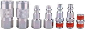 img 3 attached to 🔌 WYNNsky Air Coupler and Plug Kit, Industrial 1/4 Inch NPT Air Fittings, 7 Piece Accessories for Air Compressor