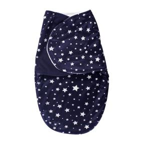 img 2 attached to Hudson Baby Unisex Baby Плюшевая пеленка в цвете Navy Star - 0-3 месяца: мягкая и уютная необходимость для новорожденных