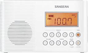 img 3 attached to 🚿 Переносное радио Sangean H201 с AM/FM/Weather Alert и водонепроницаемой цифровой настройкой белого цвета - Никогда не пропускайте ритм, даже в душе!