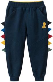 img 2 attached to 👖 Cartoon Drawstring Elastic Sweatpants for Boys - REWANGOING Apparel