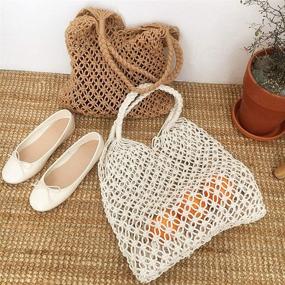 img 2 attached to 👜 Стильная и практичная: сумка-рыболовка Hixixi для женских покупок, с плечевым ремнем, с сумкой и кошельком
