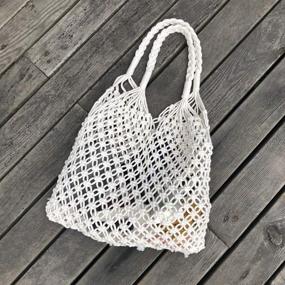 img 1 attached to 👜 Стильная и практичная: сумка-рыболовка Hixixi для женских покупок, с плечевым ремнем, с сумкой и кошельком