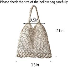 img 3 attached to 👜 Стильная и практичная: сумка-рыболовка Hixixi для женских покупок, с плечевым ремнем, с сумкой и кошельком