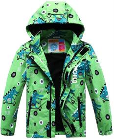 img 4 attached to 🧥 Aiyuke Boys Rain Jacket: Premium Waterproof Hooded Light Windbreaker for Camping & Hiking