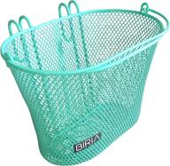 🚲 biria green bicycle basket with hooks: front removable wire mesh basket for kids, new arrival logo