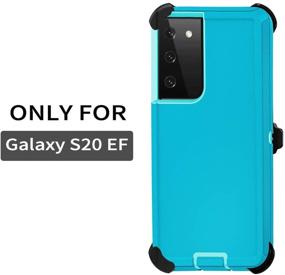 img 3 attached to 📱 Szfirstey Case with Belt-Clip Holster for Galaxy S20 FE - Full Body Rugged Shockproof, Dustproof, Military-Grade Tough Phone Cover in Teak/Light Green - Heavy Duty Protection for Galaxy S20 FE