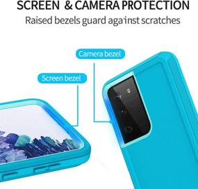 img 1 attached to 📱 Szfirstey Case with Belt-Clip Holster for Galaxy S20 FE - Full Body Rugged Shockproof, Dustproof, Military-Grade Tough Phone Cover in Teak/Light Green - Heavy Duty Protection for Galaxy S20 FE