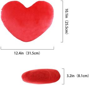 img 2 attached to ❤️ YINGGG Cute Plush Red Heart Pillow: Perfect Valentine's Day Gift for Kids, Friends, and Loved Ones; Ideal for Living Room, Bedroom, Office, and Car