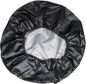 img 3 attached to 🔒 VOZADA Spare Tire Cover: Durable Vinyl Leather Wheel Protector for Tire Diameter 23"-26" - Waterproof & UV Sun Protection