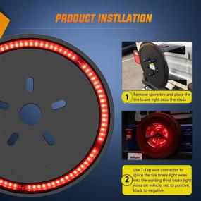 img 2 attached to 🔴 Nilight TL-12 Spare Tire Brake Light: Enhance Safety & Style for Wrangler 2007-2018 JK JKU YJ TJ with Eye-catching Red Light!