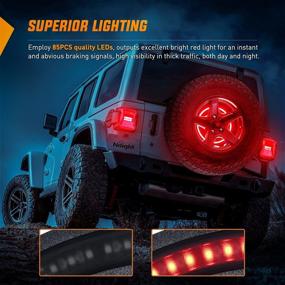 img 1 attached to 🔴 Nilight TL-12 Spare Tire Brake Light: Enhance Safety & Style for Wrangler 2007-2018 JK JKU YJ TJ with Eye-catching Red Light!