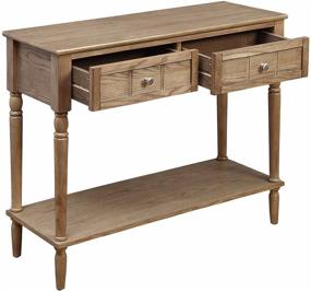 img 1 attached to Convenience Concepts 6050419ES Country Two Drawer Furniture and Living Room Furniture