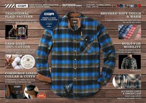 img 1 attached to CQR Flannel Sleeved Button Up All Cotton Men's Clothing in Shirts