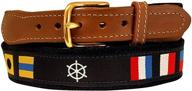 ships wheel nautical webbing waist logo