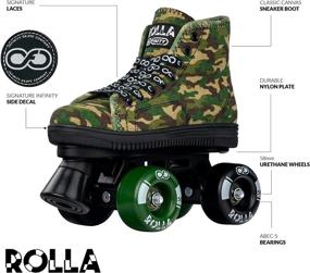 img 3 attached to Rolla Roller Skates for Boys and Girls - Sneaker-Style Kids Quad Skates by Crazy Skates