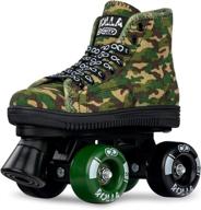 rolla roller skates for boys and girls - sneaker-style kids quad skates by crazy skates logo