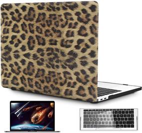 img 4 attached to 🦁 OneGet Laptop Case - Compatible with MacBook Pro 13 inch Case 2016-2019, A2159 A1989 A1706 A1708 - PU Leopard Print PU Leather Hard Shell Case with Keyboard Cover and Screen Protector (Model 8151)