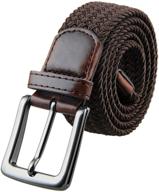 samtree braided elastic stretch 01 khaki men's accessories & belts: stylish and flexible fashion favorites logo