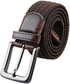 img 3 attached to Samtree Braided Elastic Stretch 01 Khaki Men's Accessories & Belts: Stylish and Flexible Fashion Favorites