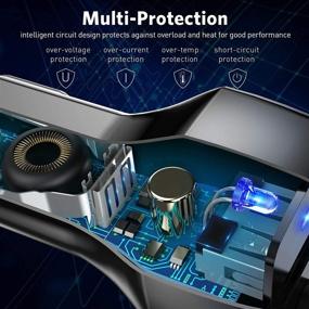 img 3 attached to 🔌 Очень совместимое автомобильное зарядное устройство для Samsung Galaxy S10 S20 S10E, Carhope Ultra Rapid Retractable Dual-Port адаптер USB C кабеля для Samsung S9 S8 S9+ Note 8 Note 9, LG G6 / G5, Google Pixel.