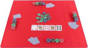 img 2 attached to 🎲 Jigitz Board Game Table Mat - Square Game Mat for Playing Cards, Poker Games - 32.6in x 32.6in