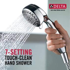 img 1 attached to 🚿 Enhance Your Shower Experience with the Delta Faucet 7-Spray Touch-Clean Hand Held Shower Head in Chrome 75700