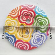 🌸 chenkou craft 20pcs 2" round flower wood buttons 4 holes sewing button - 50mm ideal for crafts logo