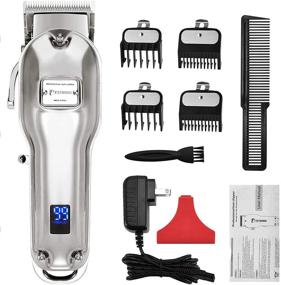 img 4 attached to Professional Cordless Clippers Rechargeable Trimmer