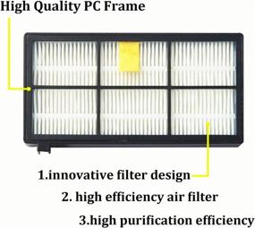 img 3 attached to 🧹 Замена фильтра ищейки мусора для серий iRobot 800 900 с чистящими щетками - совместимо с аксессуарами для пылесосов 805 860 870 871 880 890 960 980