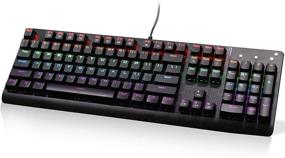 img 4 attached to E-YOOSO K600 Mechanical Gaming Keyboard with Brown Switches - 104 Keys, Rainbow 🎮 LED Backlit, 9 Modes | USB Wired Keyboard for PC, Laptop, Desktop, Windows Computer