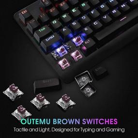 img 3 attached to E-YOOSO K600 Mechanical Gaming Keyboard with Brown Switches - 104 Keys, Rainbow 🎮 LED Backlit, 9 Modes | USB Wired Keyboard for PC, Laptop, Desktop, Windows Computer