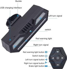 img 2 attached to 🚴 QRlitos Smart Bike Tail Light: USB Rechargeable, Waterproof, Wireless Remote, Safety Turn Signals for Road and Mountain Bikes