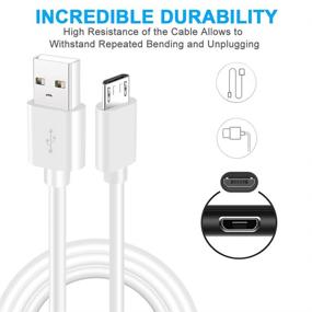 img 2 attached to 🔌 High-Quality 16.4FT Long Power Extension Cable for Wyze Cam, YI Camera, NestCam, Netvue, KasaCam, Furbo Dog, Blink, Amazon Cloud Cam - Micro USB Charger Charging Cord for WyzeCam v3 v2 Security Camera